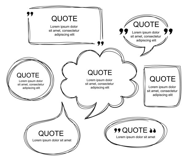 矢量集涂鸦喜剧演讲气泡图片下载