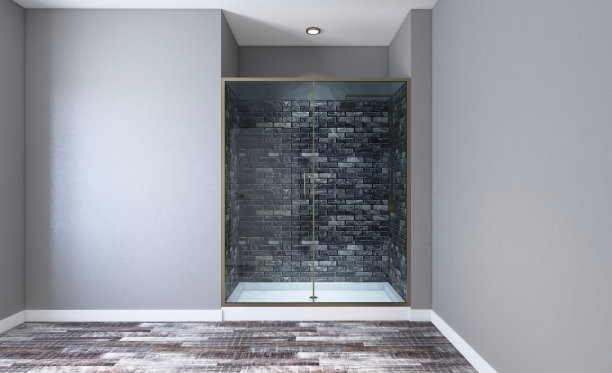 现代空浴室。3 d渲染。图片下载