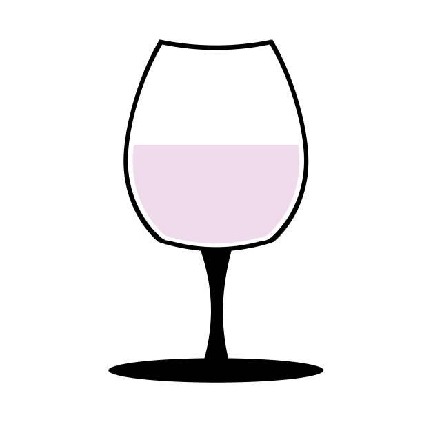 葡萄酒杯的轮廓与葡萄酒或饮料孤立在白色的背景。对于酒精矢量插图。图片下载