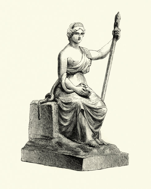 代表医学或医学的雕像图片下载