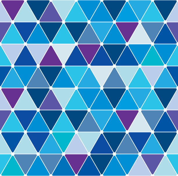 冬季蓝色三角图案。无缝的瓷砖背景。图片下载