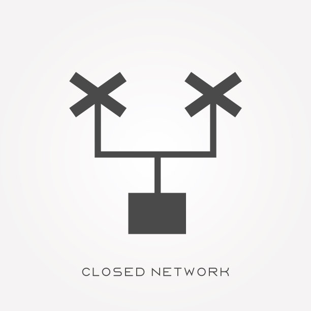 封闭网络轮廓图标图片下载