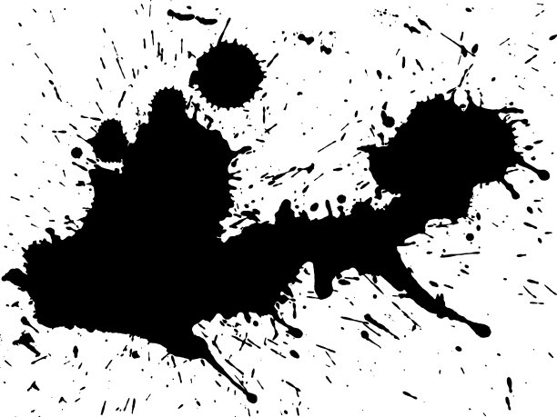 黑色墨水飞溅图片下载