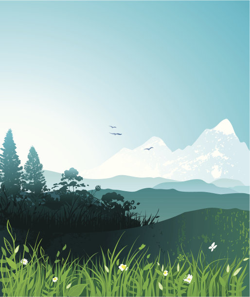 春季山景观图片下载