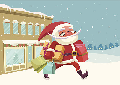 圣诞购物者图片下载