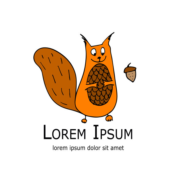 你设计的有趣的坚果松鼠图片下载