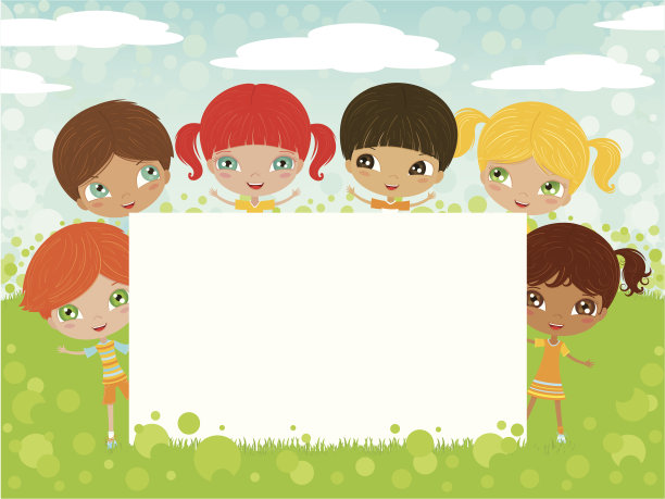 公园的孩子横幅图片下载