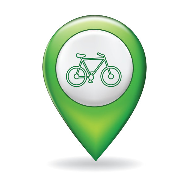 在地图上的细线图标指针引脚-运输图片下载