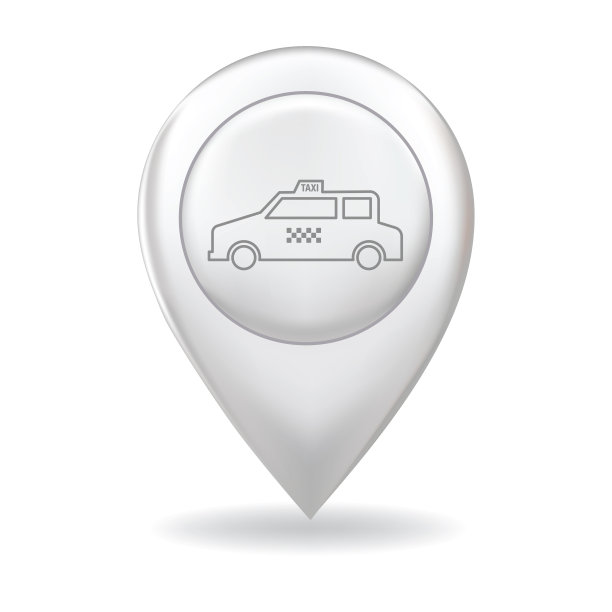 在地图上的细线图标指针引脚-运输图片下载