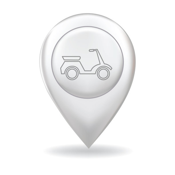 在地图上的细线图标指针引脚-运输图片下载