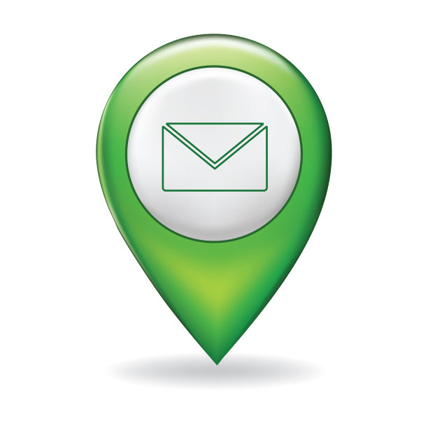 在地图指针大头针上的细线图标-网站元素图片下载