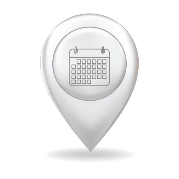 在地图指针大头针上的细线图标-网站元素图片下载