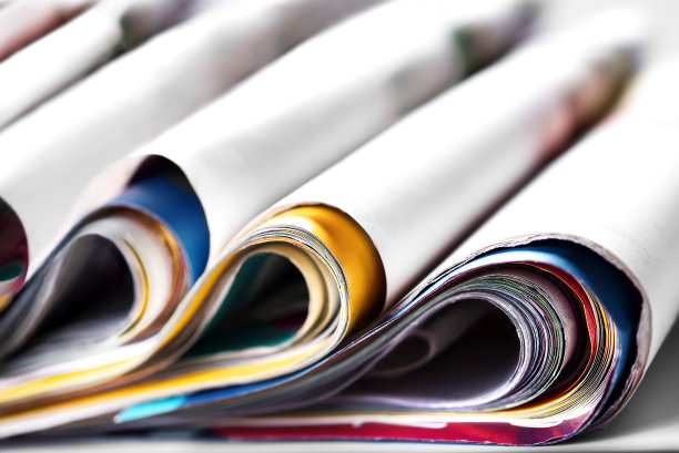 折叠旧杂志，选择性聚焦图片下载