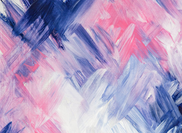 蓝、粉、白抽象派绘画素材图片