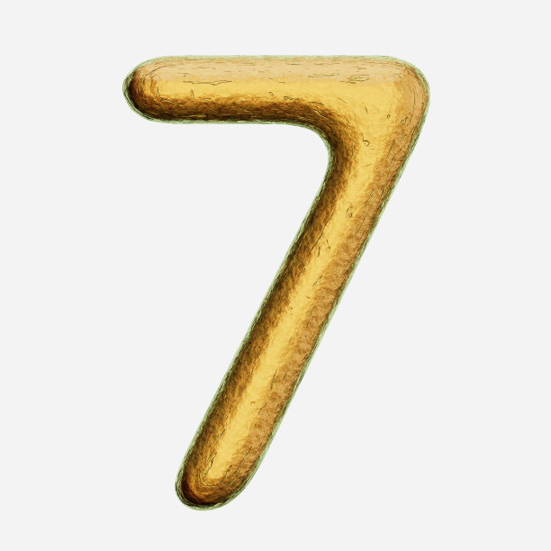 白色背景上的粗糙青铜7号图片下载