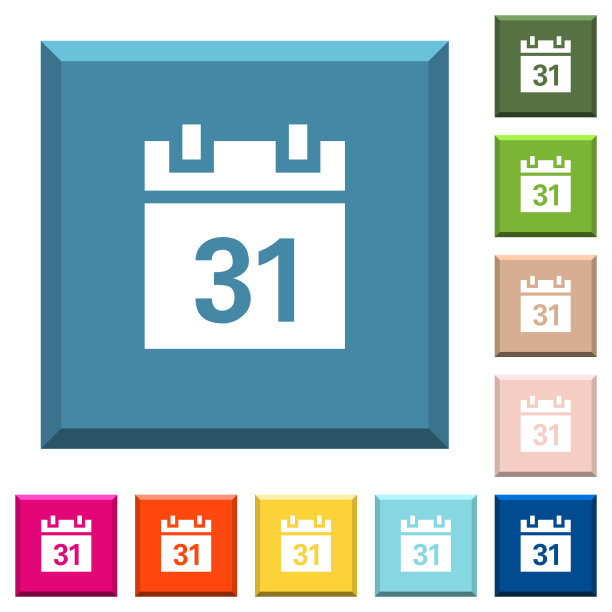 日历上的方形按钮上的白色图标图片下载