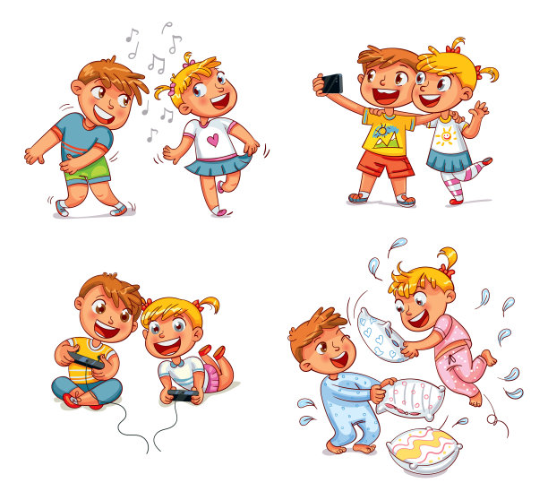 孩子们在闲暇时间玩得很开心图片下载