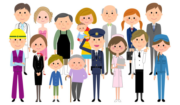 城市里的人们，各种职业图片下载