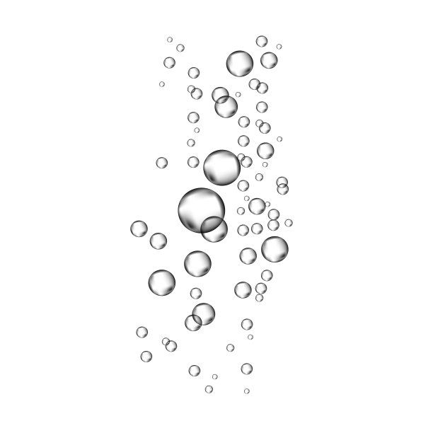 逼真的3d氧气泡泡流在水，海，水族馆。图片下载