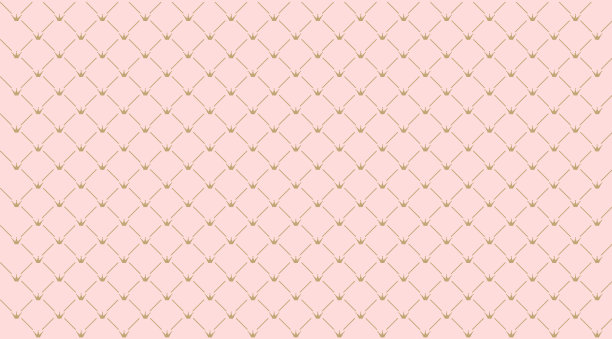 无缝的少女的模式。粉红色背景上的金色皇冠。图片下载