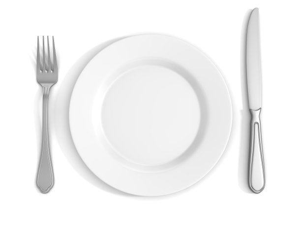 空盘子和刀叉图片下载