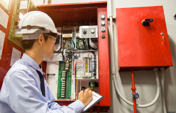 工业消防控制系统，火灾报警控制器，火灾通知器，防火。图片下载