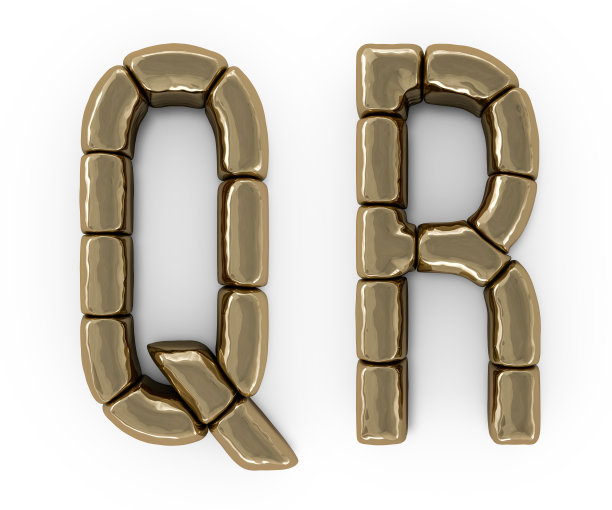一组来自金条的字母、数字和符号。3 d图片下载