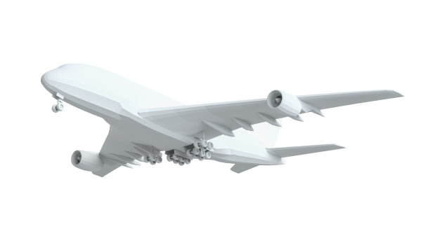 白色的飞机。孤立的图片下载