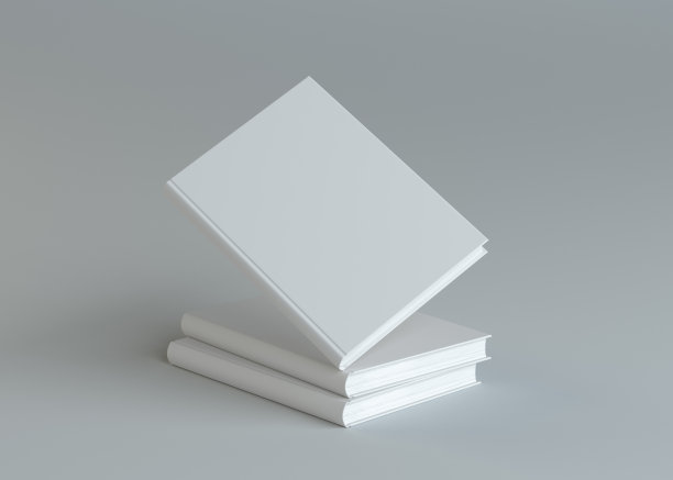 空白书籍模板上的灰色背景图片下载
