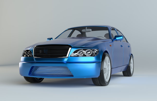 一辆豪华跑车的3d插图图片下载