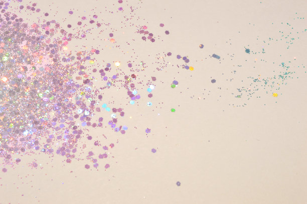 纹理背景与银色全息闪光在白色，装饰亮片图片下载