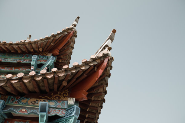 寺庙屋顶细节(中国云南昆明)图片下载