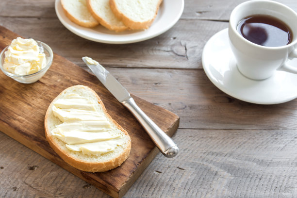 面包、黄油和咖啡图片下载