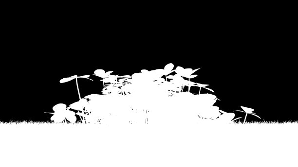 一个剪影植物的3d渲染图片下载