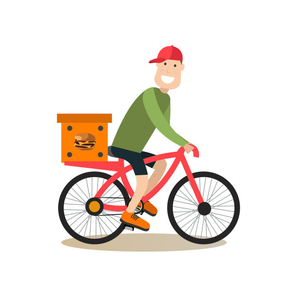 食物人概念矢量插图在平面风格素材图片