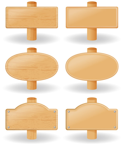 木制标志说明。图片下载