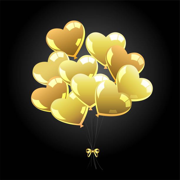 一堆矢量球。黑球。图标。黑色星期五标志或情人节礼物图片下载