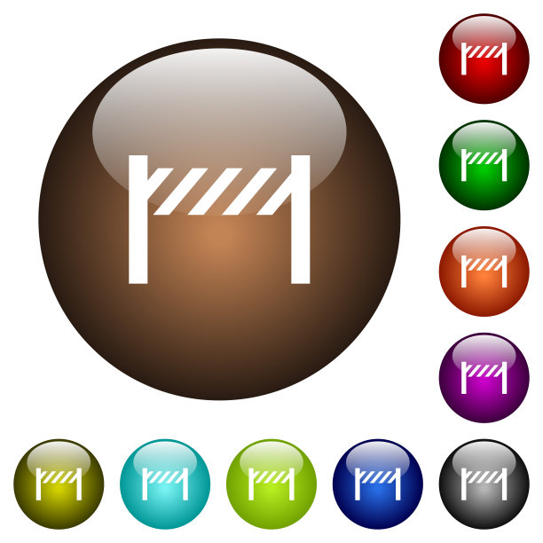 道路封闭护栏彩色玻璃按钮图片下载