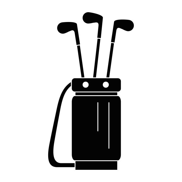 带球杆的高尔夫球袋图片下载