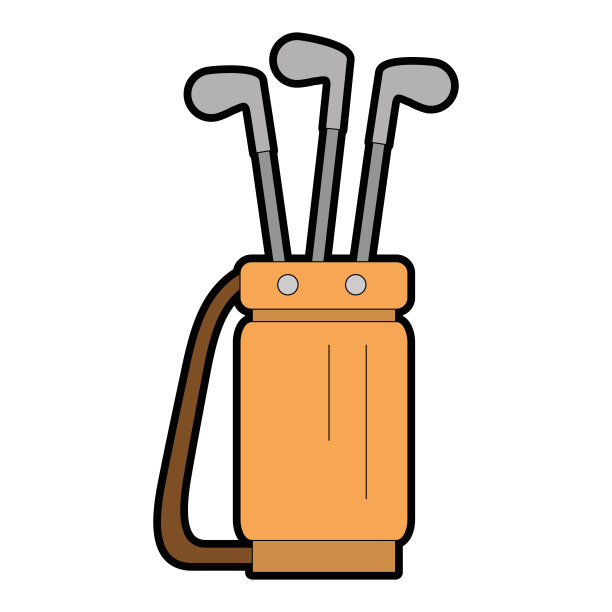 带球杆的高尔夫球袋图片下载