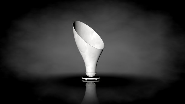 黑色背景上的白色椅子的3d渲染图片下载