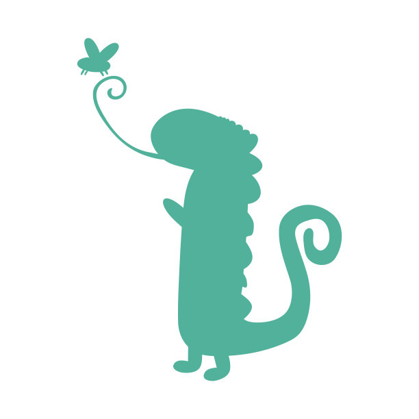 鬣蜥轮廓图标图片下载