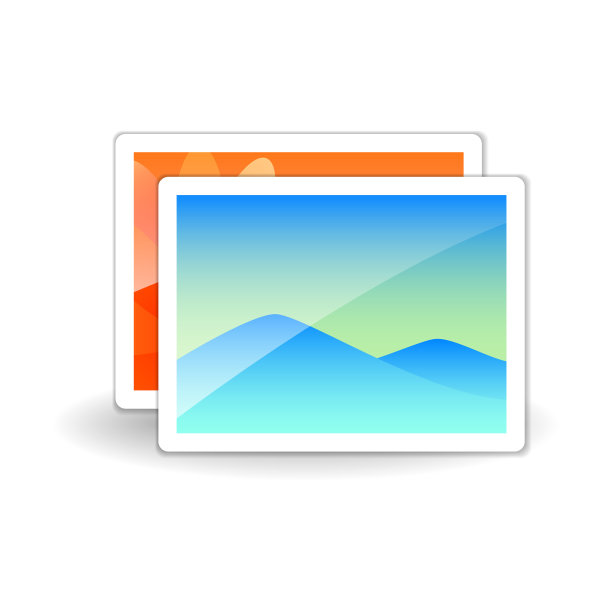 相册3d图标孤立矢量图片下载