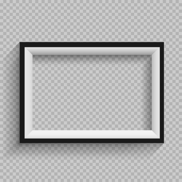 黑白边框透明图片下载