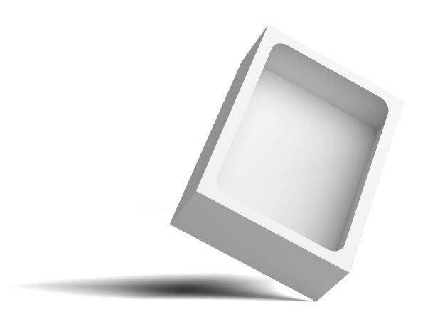 白色空包装纸板箱图片下载