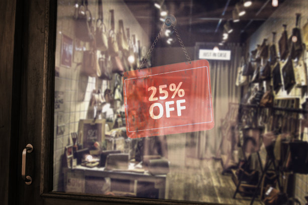 钱包店在25%的折扣图片下载