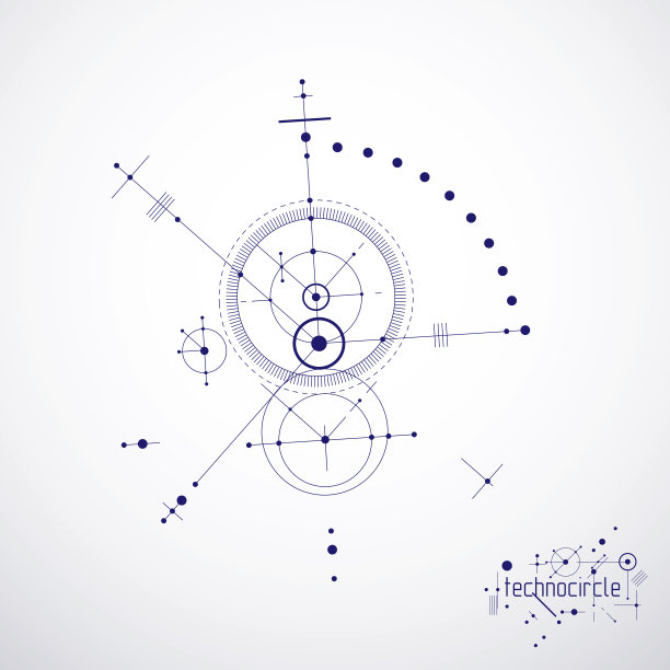 机械方案、带圆矢量工程图及机构几何零件图。技术方案可以用于网页设计，也可以作为壁纸或背景。图片下载