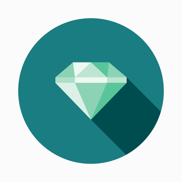 婚礼平面设计钻石图标与侧影图片下载