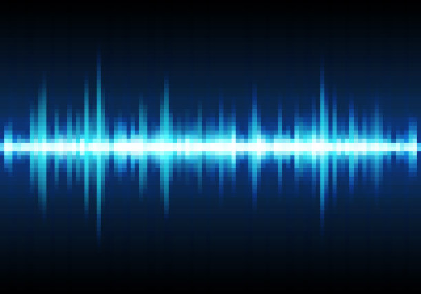 声波振荡辉光，抽象技术背景素材图片
