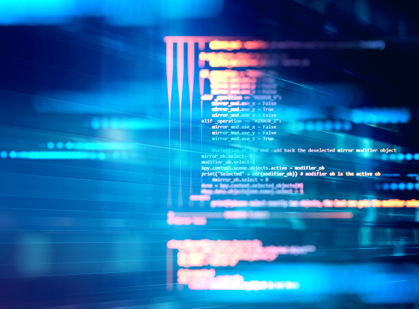 软件开发的编程代码抽象技术背景图片下载